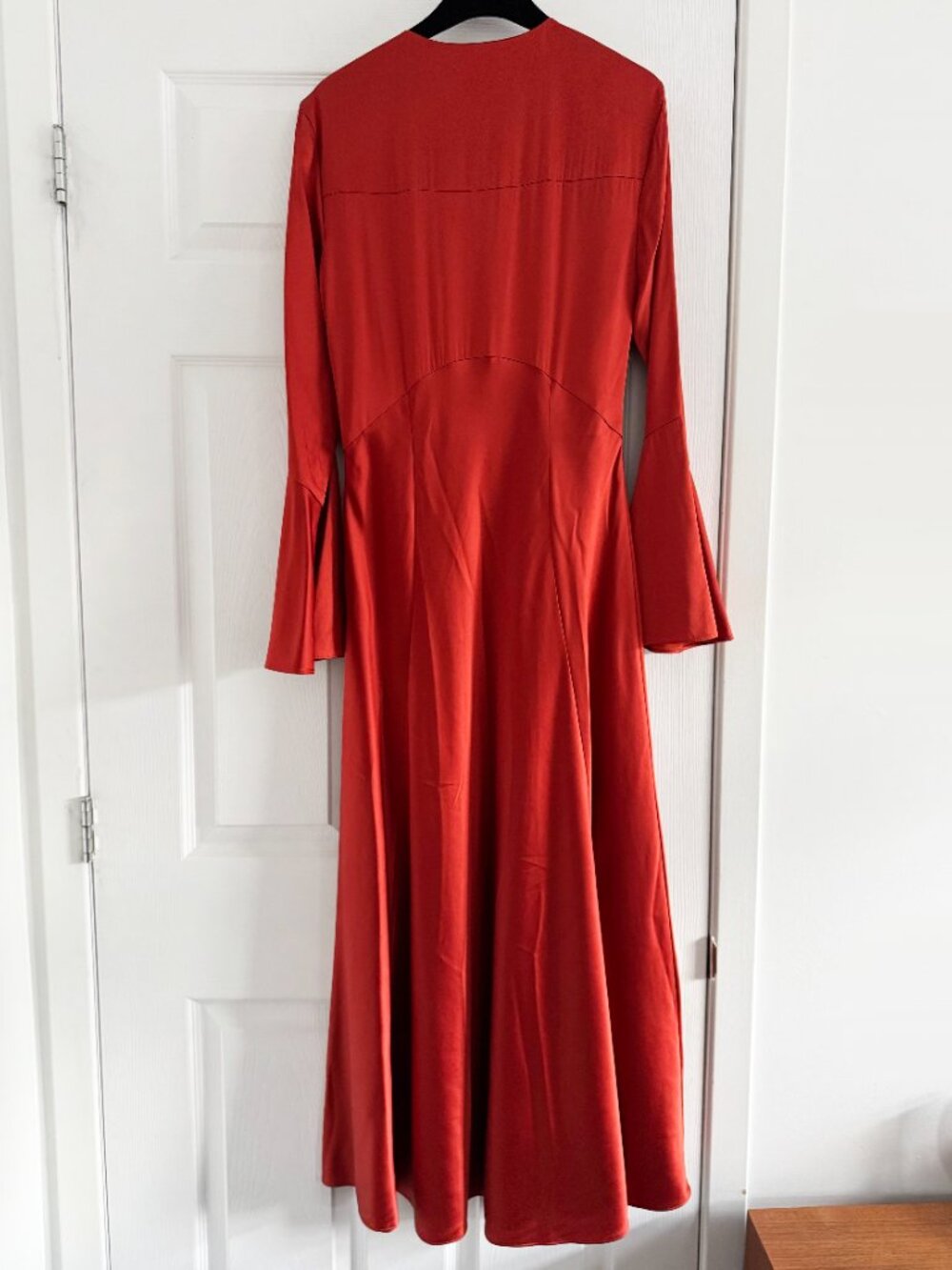 NWT Veronica Beard "Ezri" Satin Dress in Red, size 6 - Picture 11 of 13